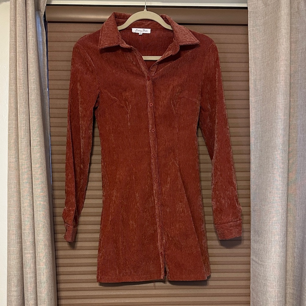 Emory Park Terracotta Long Sleeve Dress